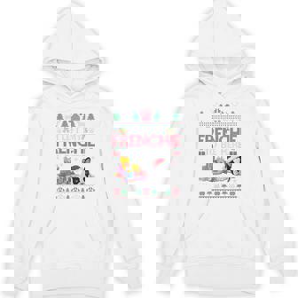 I Left My Frenchie To Be Here French Bulldog Ugly Christmas Tri-Blend Hoodie - Thegiftio