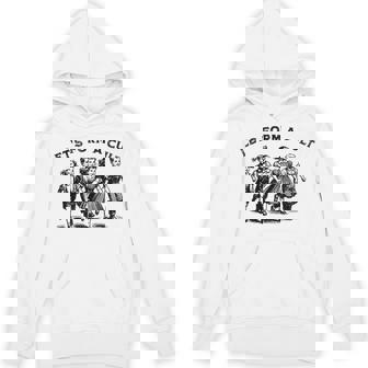 Let's Form A Cult Retro Dark Humor Satire Hoodie - Monsterry