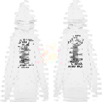 Life Is Better With Cats And Books Cat Watercolor Hoodie - Thegiftio