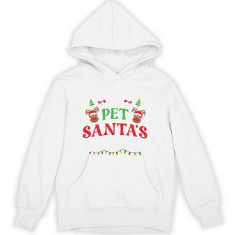 Most Likely To Pet The Reindeer Family Christmas Matching Tri-Blend Hoodie - Thegiftio UK