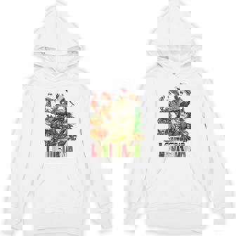 Louisiana Christmas Bayou Gator Santa Hat Holiday Unisex Hoodie | Mazezy