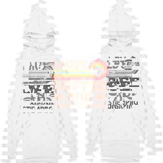 I Love Coffee And Stone Skipping Cute Kawaii Unisex Hoodie | Mazezy