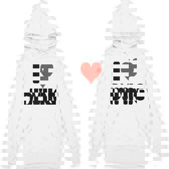 I Love Diving Heart Diver Deep Cave Open Water Rescue Tank Top Unisex Hoodie | Mazezy