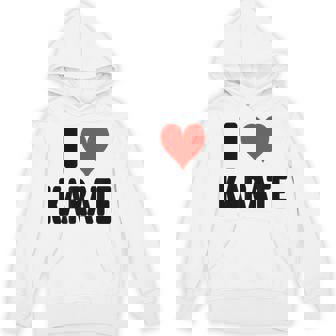 I Love Karate Heart Judo Kickboxing Fight Sensei Fighter Unisex Hoodie | Mazezy