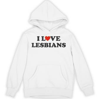 I Love Lesbians Apparel Red Heart Lesbians Hoodie - Thegiftio UK