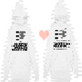 I Love Marketing Heart Ads Ad Agency Advertising Tank Top Unisex Hoodie | Mazezy
