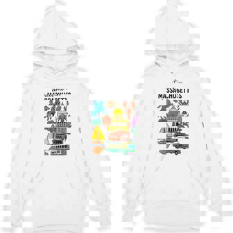 Meet Me In Massachusetts Cute US State Travel Retro Unisex Hoodie | Mazezy