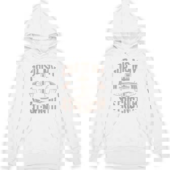 Men God Is My Strength Jesus Christian Workout Barbell Cross Unisex Hoodie | Mazezy