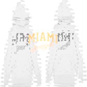 Miami Swagger Graphic Trendy Miami Vibes With Modern Flair Hoodie | Mazezy