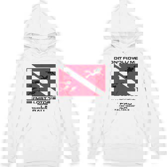 Micronesia Palau Scuba Diver Down Flag Scuba Diving Tank Top Unisex Hoodie | Mazezy