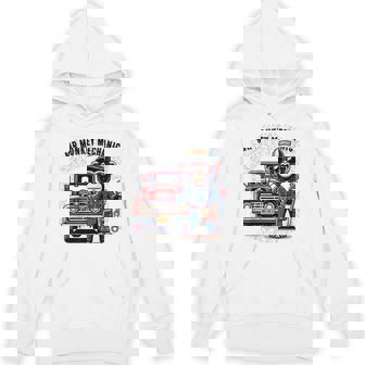 Mr Cute Monkey Mechanic Sunglasses Working On Vintage Truck Unisex Hoodie | Mazezy