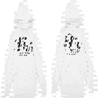 Mrs Est 2026 Just Married Couple Wedding Party Mr Mrs Bride Hoodie - Monsterry