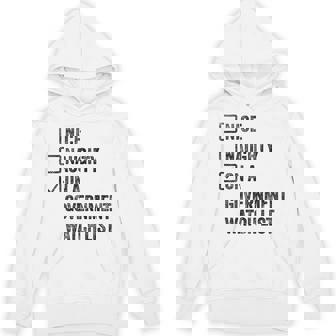 Naughty Nice On A Government Watch List Fun Ironic Christmas Hoodie - Monsterry