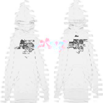 North Carolina Map 4th Of July Red Blue Bow Patriotic Unisex Hoodie | Mazezy