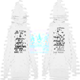 In November We Wear Blue Diabetes Awareness Month T1D Gnomes Unisex Hoodie | Mazezy