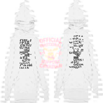 Official Emotional Support Canadian Hockey Player Coach Unisex Hoodie | Mazezy