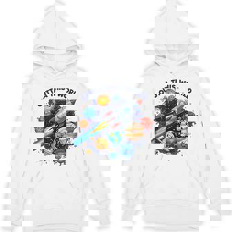 Outta This World Cute Planet Space Lover Astronaut Galaxy Unisex Hoodie | Mazezy