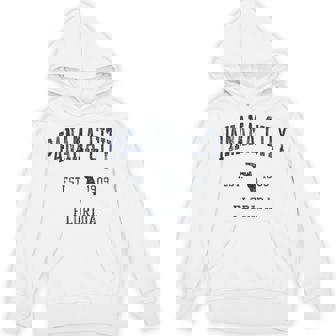 Panama City FL JN1 Vintage Athletic Blue Tank Top Unisex Hoodie | Mazezy