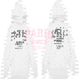 Paris Texas Tx ビンテージスポーツデザイン レッドデザイン パーカー - Kawaiitshirt