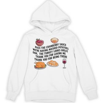 Pass The Cranberry Sauce We're Having Mashed Potatoes Tri-Blend Hoodie - Thegiftio UK