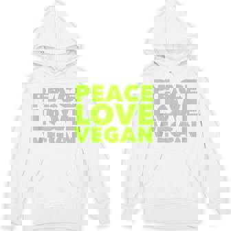 Peace Loveegan クール ベジタリアンとビーガン パーカー - Kawaiitshirt