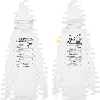 Peppermint Mocha Coffee Family Costume Food Nutrition Facts Unisex Hoodie | Mazezy