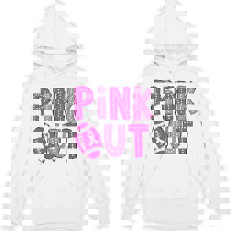 Pink Out American Football Tackle Breast Cancer Awareness Unisex Hoodie | Mazezy