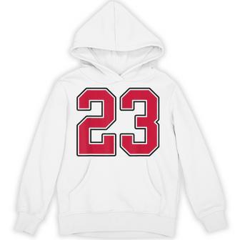 Red And Black Number 23 Jersey Player Uniform 23 Hoodie - Thegiftio UK