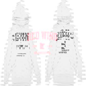 Red Wing ミネソタ Mn ビンテージ スポーツデザイン レッドプリント パーカー - Kawaiitshirt