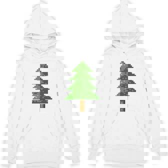 Retro Pixel Christmas Tree Tri-Blend Hoodie - Monsterry