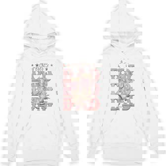 Rodeo Dad Pink Boots Coquette Cow-Girl Birthday Party Hoodie | Mazezy