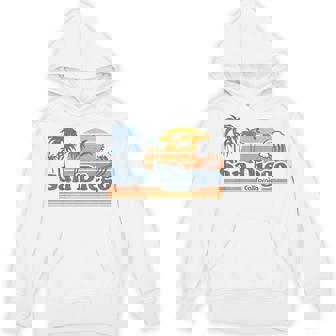 San Diego California Beach Vacation Cute Vintage Cali Retro Hoodie - Thegiftio