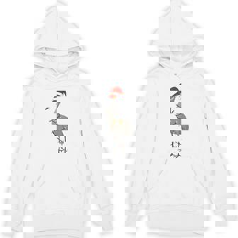 Sandhill Crane Bird Christmas Tree Cute Santa Hat Lover Hoodie | Mazezy