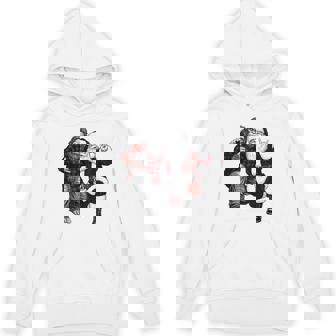 Santa And Bigfoot Rock Christmas Sasquatch Believe Unisex Hoodie | Mazezy