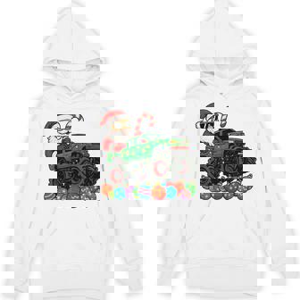 Santa Driving Monster Truck Christmas Xmas Boys Kids Unisex Hoodie | Mazezy