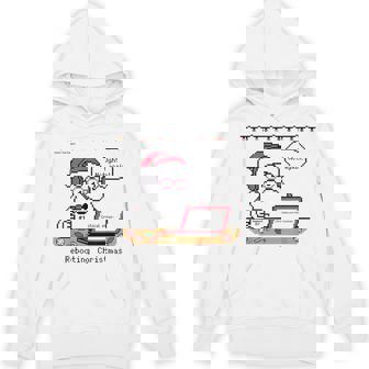 Santa's Tech Support Rebooting Christmas Humor Hoodie | Mazezy