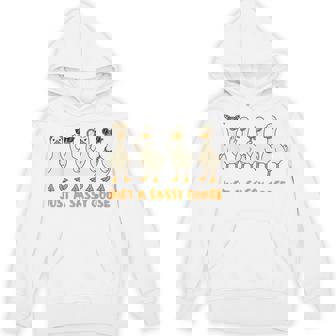 Silly Goose On The Loose Silly Gang Just A Sassy Goose Unisex Hoodie | Mazezy