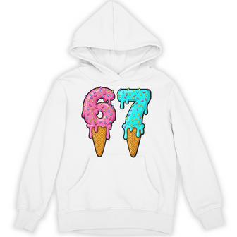 Six Seven Ice Cream Drip Gen Alpha Slang 6 7 Trending Meme Hoodie - Thegiftio UK