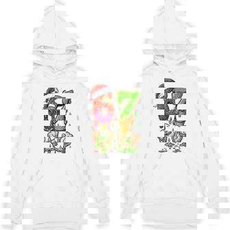 Six Seven Ice Cream Drip Sports 67 Meme Christmas Santa Hat Hoodie | Mazezy