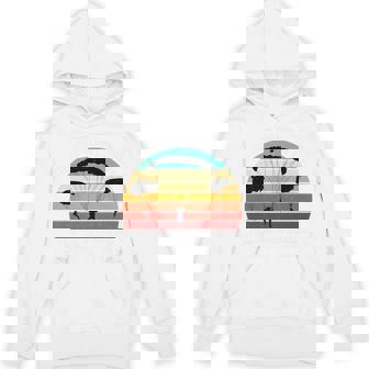 Skydiving Bucket List Parachuter Retro Base Jumping Premium Unisex Hoodie | Mazezy