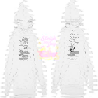 Sleigh All Day Pink Christmas Elves Besties Tri-Blend Hoodie - Monsterry