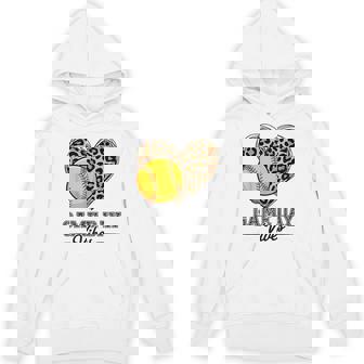 Softball Leopard Heart Graphic Fastpitch Game Day Vibes Hoodie | Seseable CA