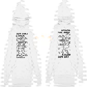 Sorta Merry Sorta Scary Christmas Skeleton Santa Hat Hoodie | Seseable CA