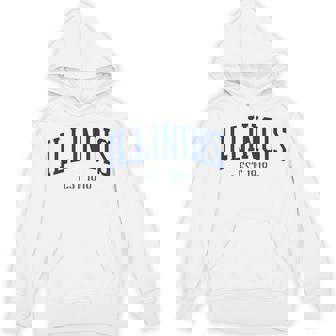 State Of Illinois Est 1818 Pride Classic Illinois Orange Unisex Hoodie | Mazezy