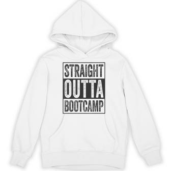 Straight Outta Bootcamp Soldier Basic Training Graduate Hoodie | Mazezy