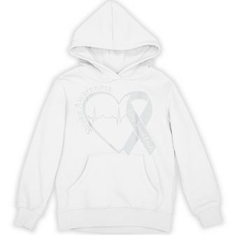 Stroke Awareness Heart Stroke Survivor Warrior Brain Attack Hoodie - Monsterry