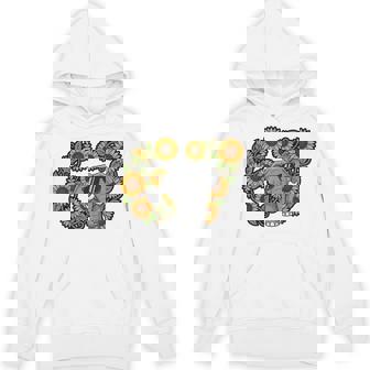 Sunflower Elephant 67 Nature Floral Graphic Unisex Hoodie | Mazezy