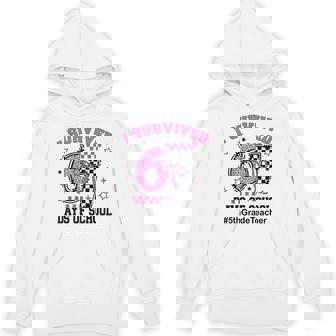 I Survived 67 Days Leopard Checkered 6 7 5th Grade Teacher Unisex Hoodie | Mazezy