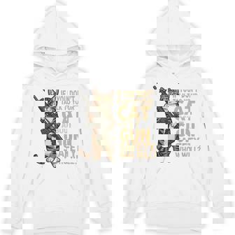 Talk To Your Cat About Gun Safety Cat Humor Unisex Hoodie | Mazezy