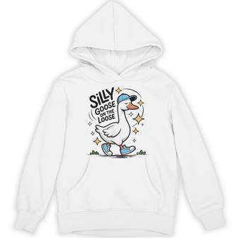 Toddler Boys Silly Goose On The Loose Pun Little Boy Hoodie - Thegiftio UK